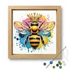Bee Glass Bead Partial 11CT DIY Stamped Cross Stitch Kits for Beginners Adults Home Decor Cross Stitch Art and Crafts Kits 14.04x14.04in