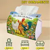 DIY Diamond Art Tissue Box Holder Farm Chicken PULeather Diamond Art Desktop Organizer Resin Rhinestone Storage Organizers Gem Art Home Office Decor Craft Gift for Women