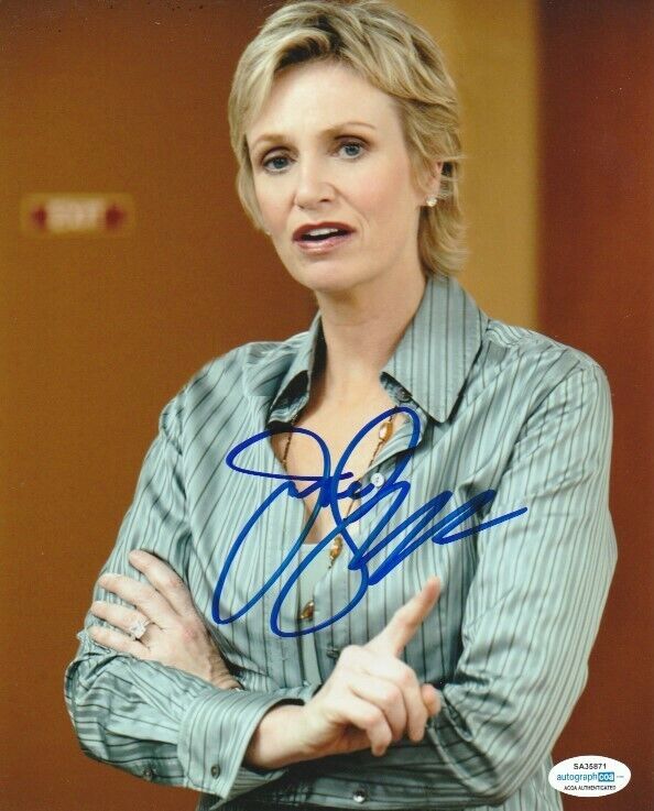 GLEE ACTRESS JANE LYNCH SIGNED 8x10 Photo Poster painting! HOLLYWOOD GAME NIGHT ACOA COA