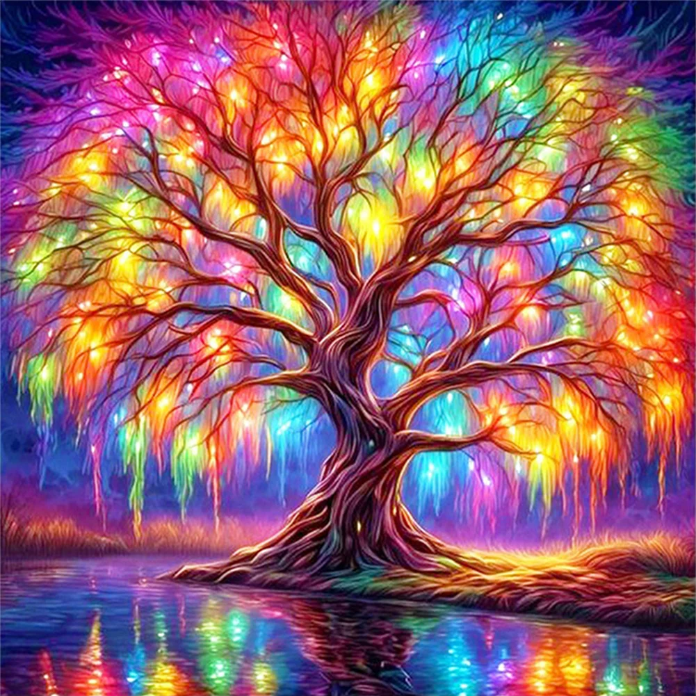 (2pcs)14CT Full Counted Cross Stitch - Sunset(Canvas|36*46CM)/(Canvas|40*40CM)