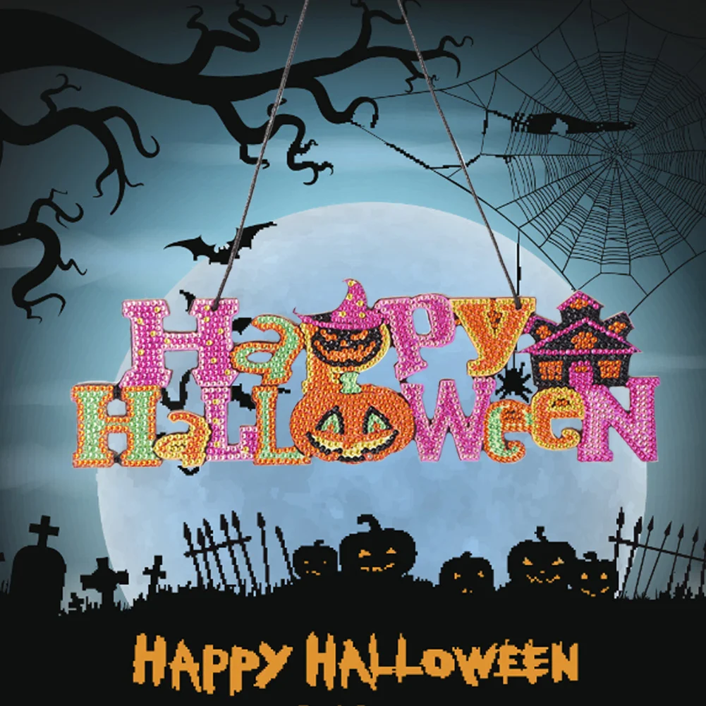 DIY Diamond Crystal Halloween Pendant Hanging