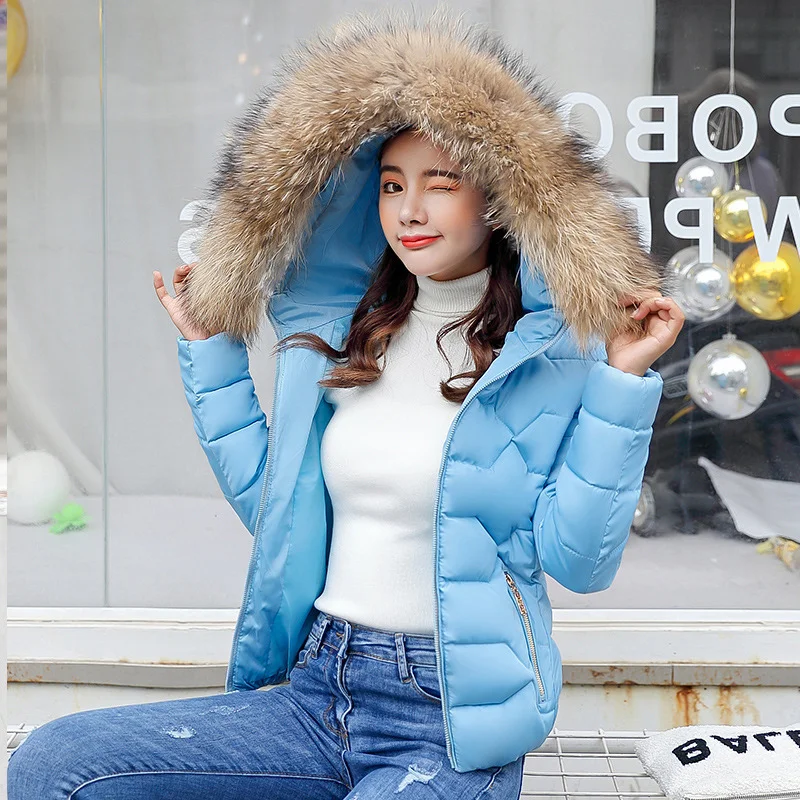 Woherb 2023 Autumn And Winter New Women's Cotton Coat Short Big Wool Korean Version Of Large Size Women's Cotton Padded Jacket-Outfit Ideas
