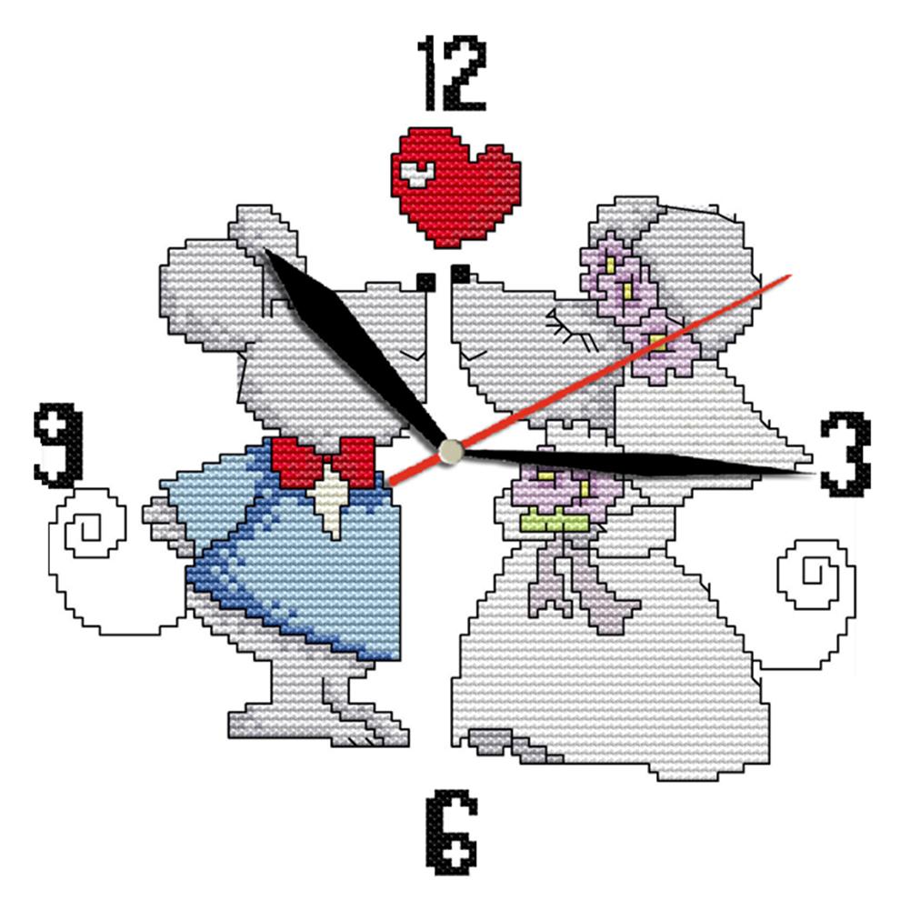 

Mouse Wedding - 14CT Stamped Cross Stitch - 23*23cm, 501 Original