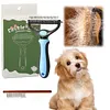 2In1 Pet Grooming Rake Anti-Slip Handle Double-Sided Deshedding Comb Multi-Purpose Extra-Wide Dog Grooming Brush for Detangling Deshedding Brushing/Thinning