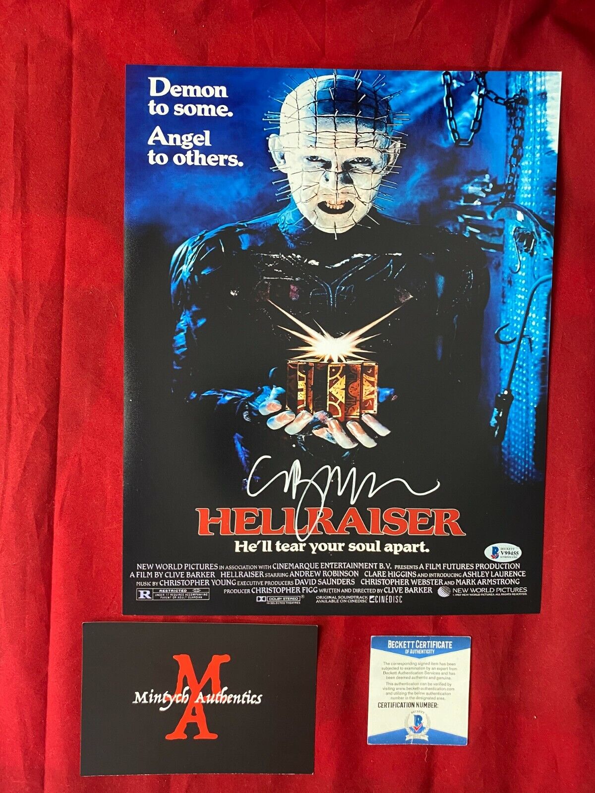 CLIVE BARKER HELLRAISER AUTOGRAPHED SIGNED 11x14 Photo Poster painting! BECKETT AUTHENTIC!