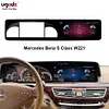 Mercedes Benz S-Klasse W221 Langer Android-Bildschirm, der sich bis zum Armaturenbrett erstreckt