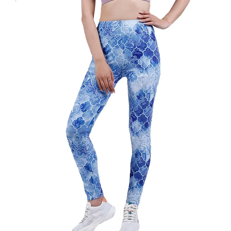 CUHAKCI Gradient Legging Women Trousers Athletic Yuga Pants Push Up Leggins Fitness Gym Sport Running High Waist Workout