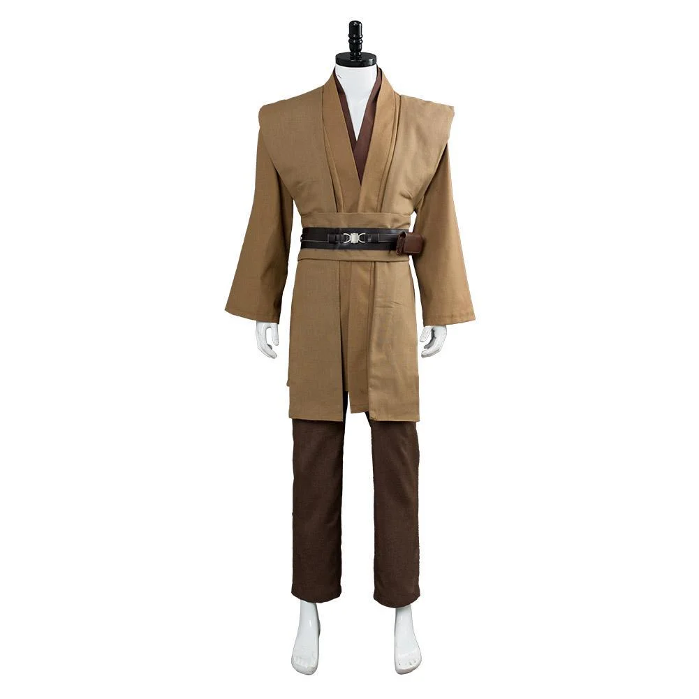 SW Kenobi Jedi Tunic Cosplay Costume Brown Version No Cloak