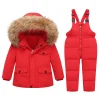 Kids Baby Girl Boy Snowsuits Winter Jackets Down Parka Sets 2 PCS