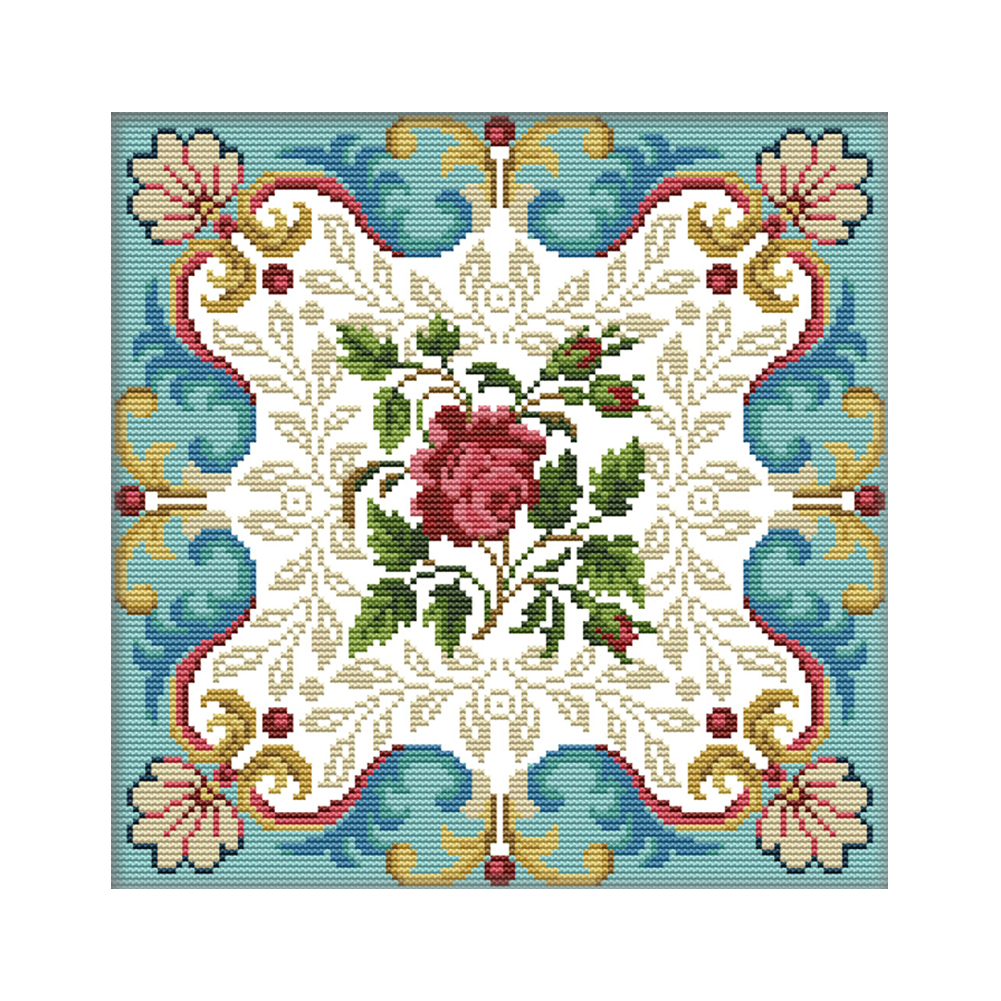 

Rose Love - 14CT Stamped Cross Stitch - 30*30CM, 501 Original