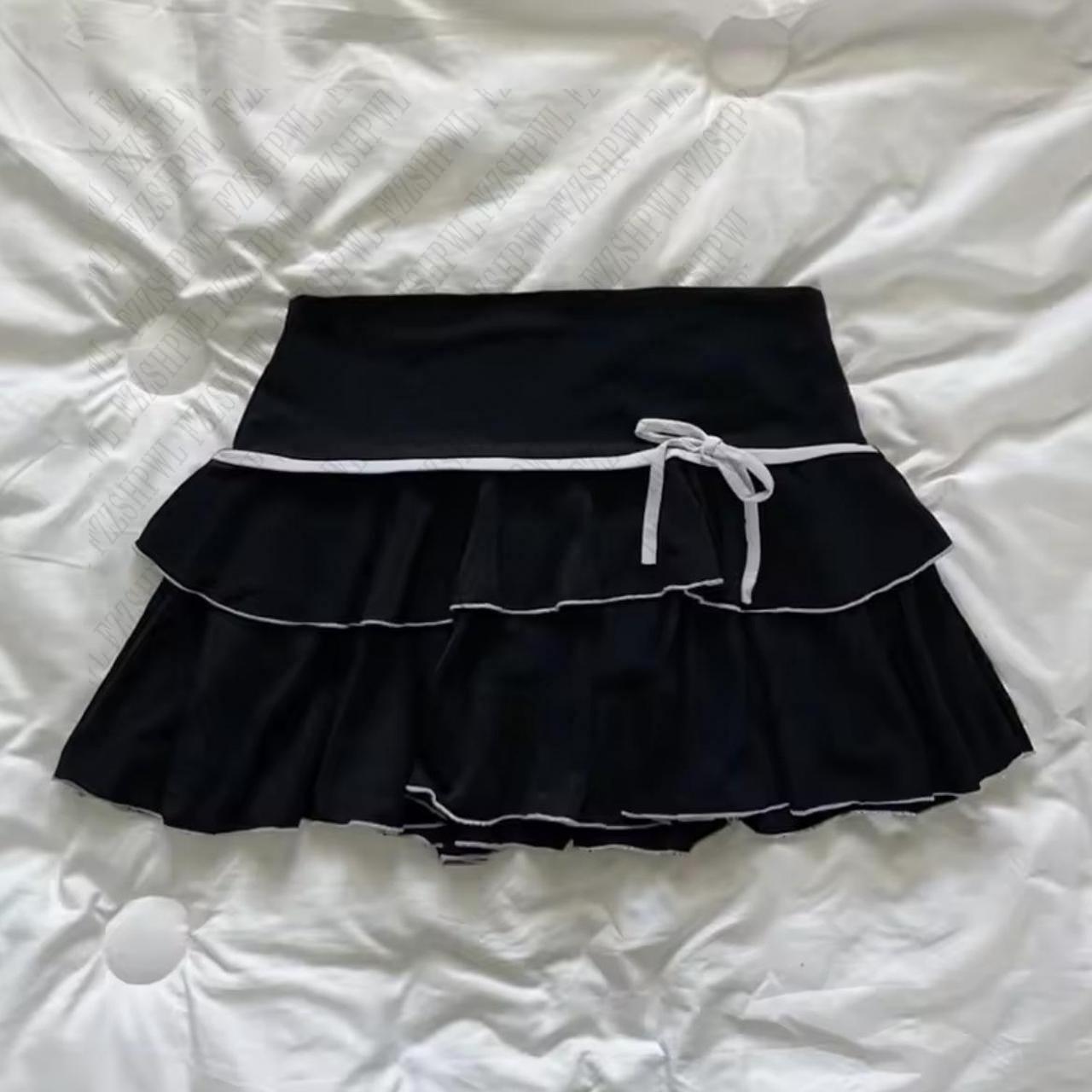 Hubecwheels fairy dress short Cute Y2K Vintage Sweet Mini Skirts Bow Women Bottoms Maiden Fashion Casual Aesthetic Tide Short Slim Kawaii Summer Lower garment