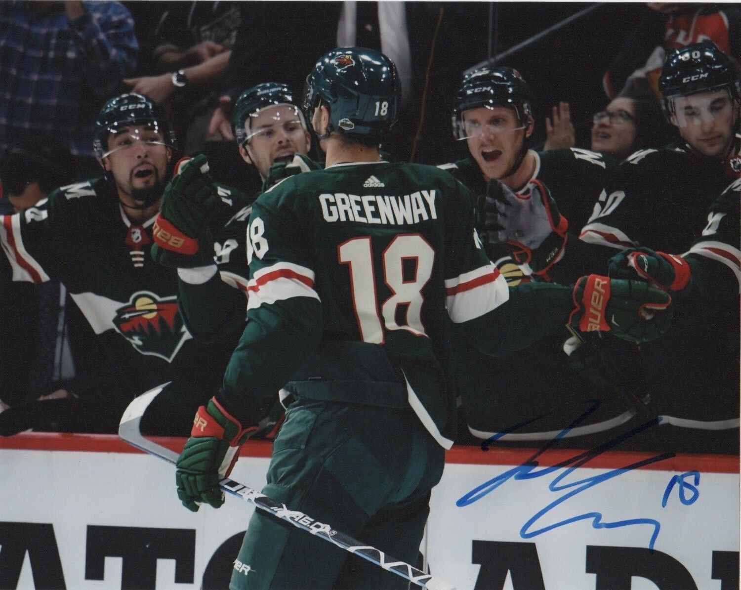 Minnesota Wild Jordan Greenway Autographed Signed 8x10 NHL Photo Poster painting COA A