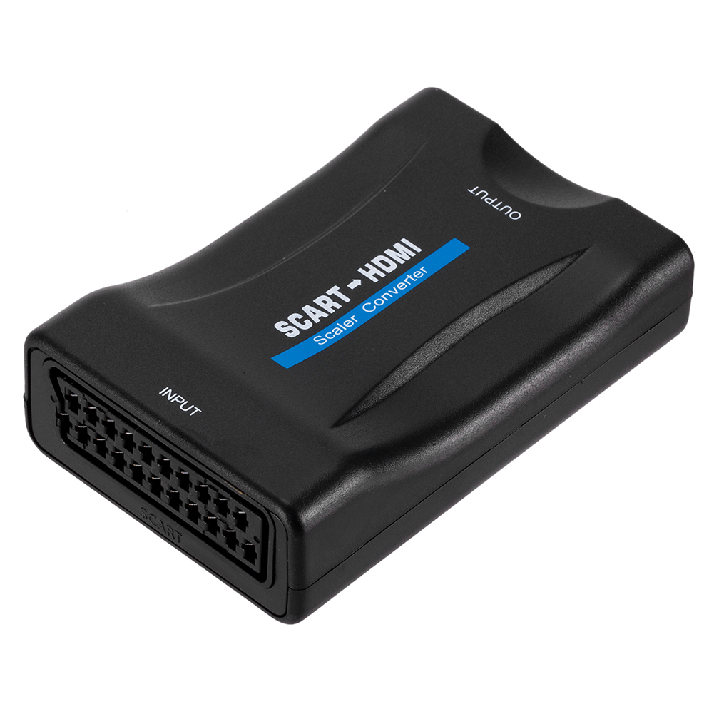 

1080P SCART to HDMI-compatible Audio Video Converter + USB A to DC Cable for HDTV DVD, 501 Original