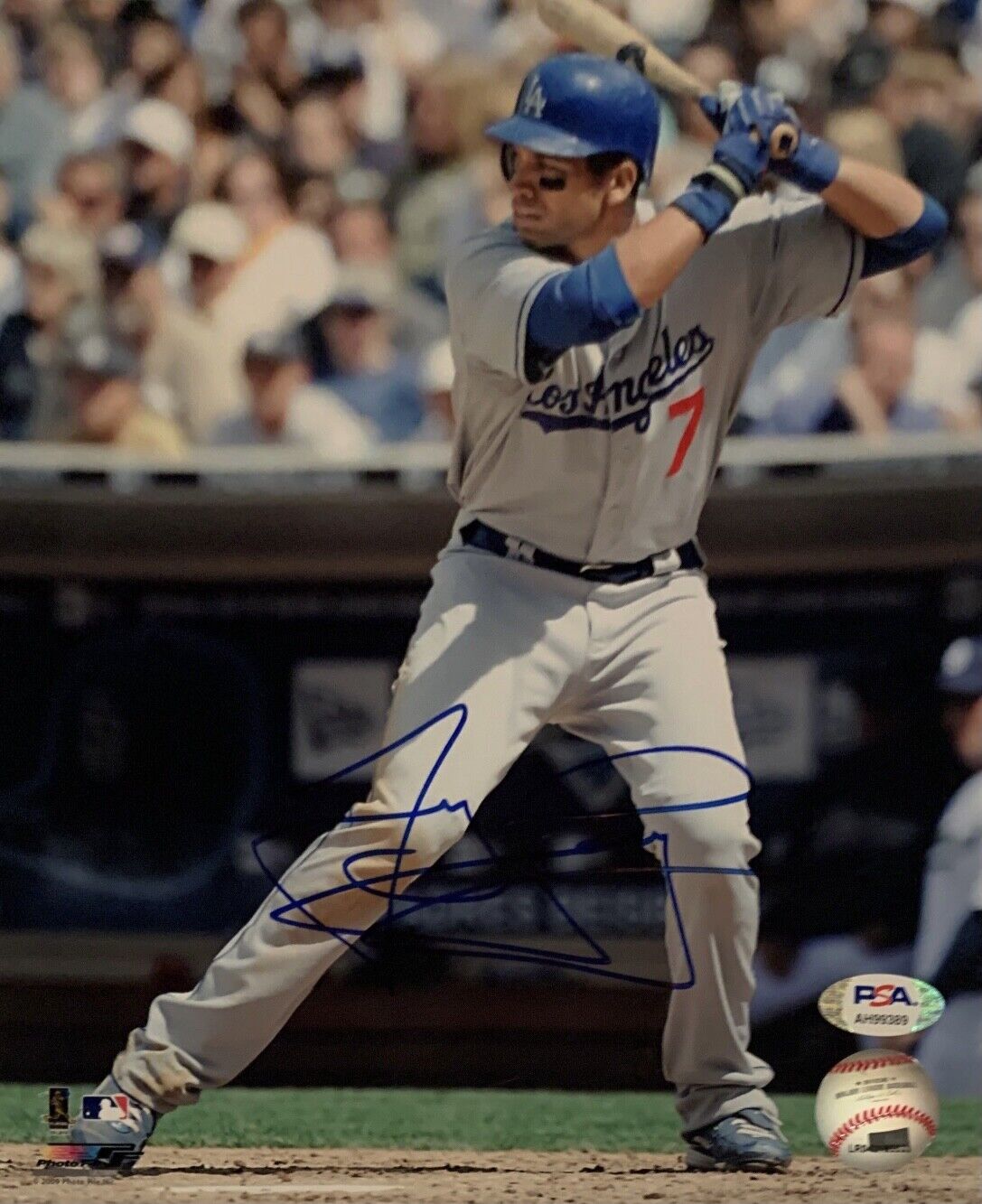 James Loney Signed L.A. Dodgers 8x10 Photo Poster painting PSA AH99389