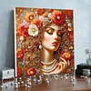 (Pre-Framed)Diamond Painting-DIY Crystal Rhinestone Girl(25x25cm)