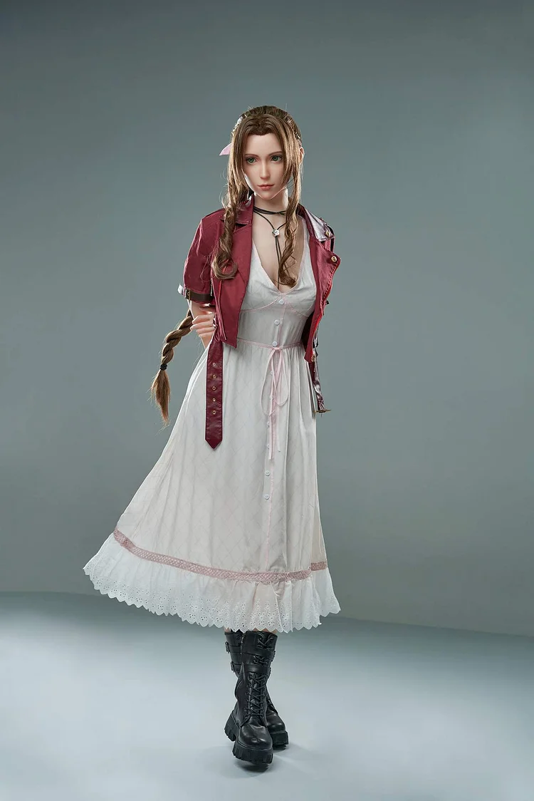 Aerith Gamelady Sex Doll: Full Silicon, 167cm, Inspired by Final Fantasy VII