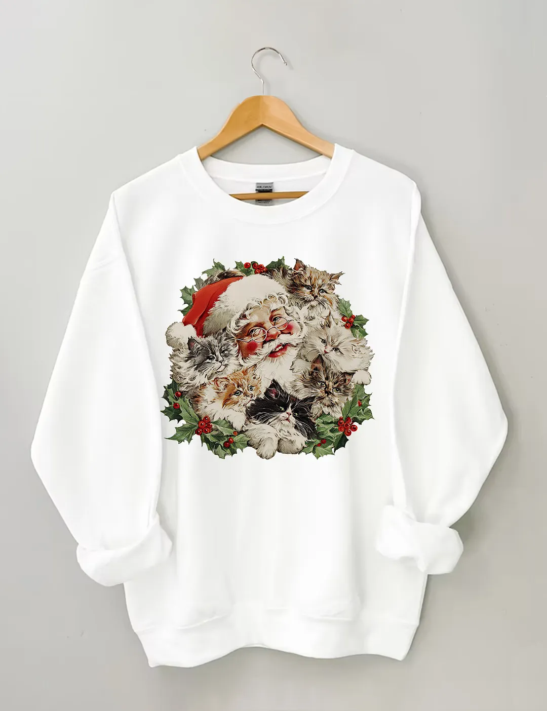 Santa Claus Kittens Christmas Sweatshirt