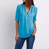 Beyove - Camicia da donna in chiffon, senza maniche, estiva bianco L