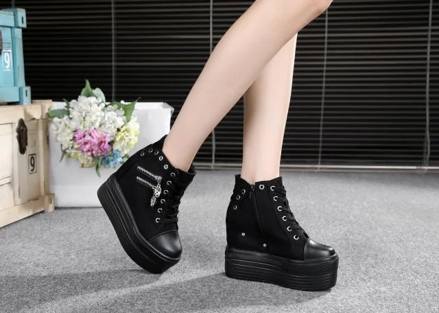 NEW Brand Hidden Heels Platform Sneakers Women Breathable Air Wedge Sock Shoes Woman Casual Ladies Boots Zapatos Mujer 2022 W05