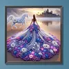 Fille en jupe habill&eacute;e - peinture au diamant de forme sp&eacute;ciale - 30 * 30cm