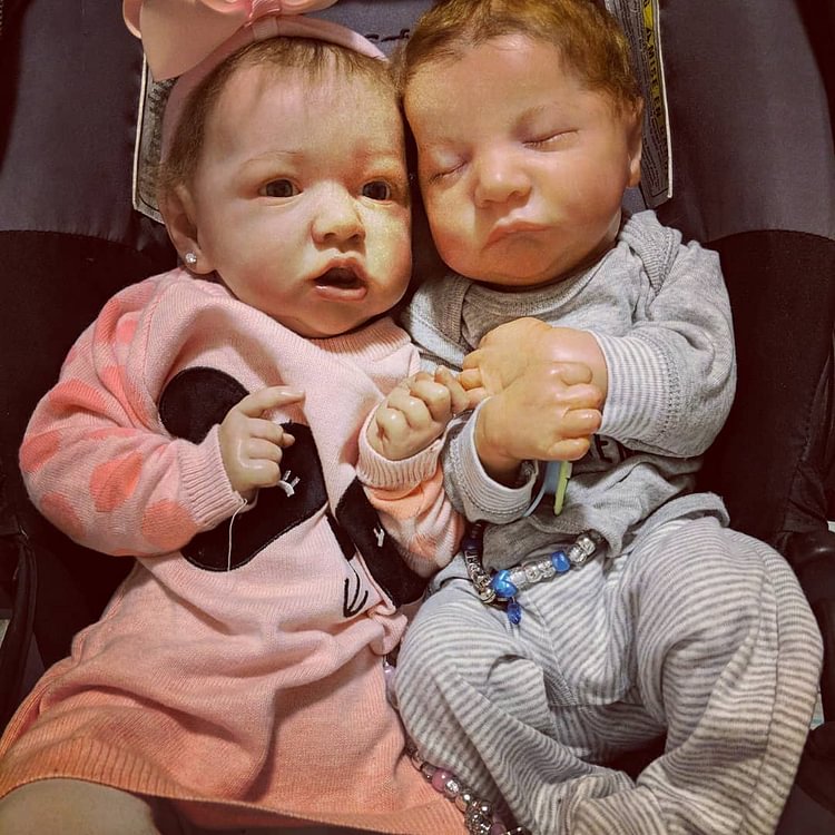  [Reborn Twins]20'' Truly Look Real Baby Dolls Twins Sister Juniper and Maeve - Reborndollsshop.com®-Reborndollsshop®