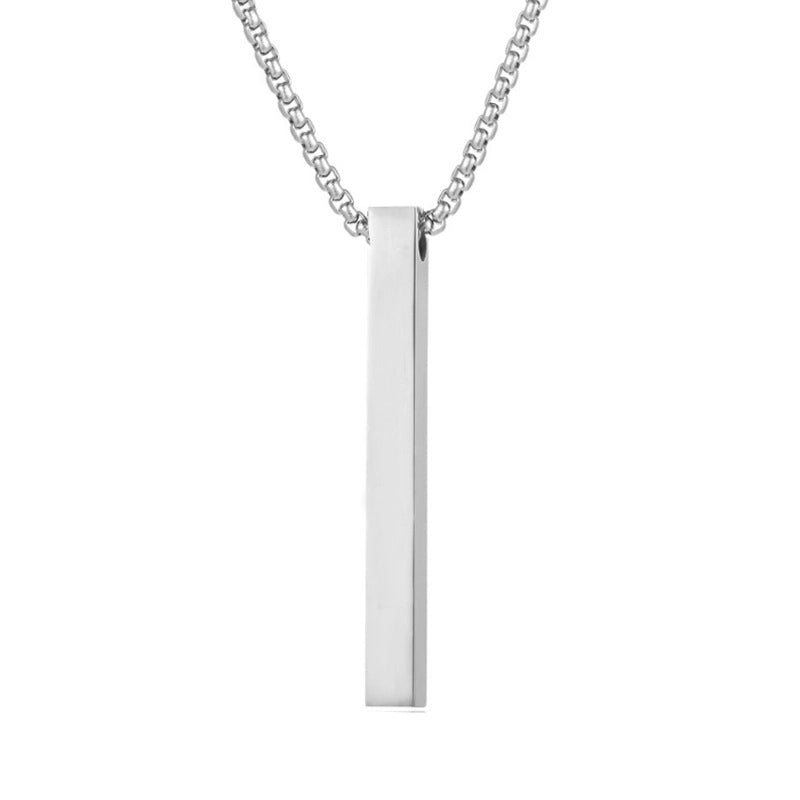 Minimalist Geometric Stainless Steel Titanium Steel Plating Men’s Pendant Necklace