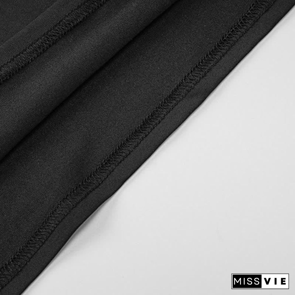 Chic Rhinestone Round Collar Shiny Slim Dress