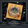 (25x25cm)DIY Pearl Painting Xmas Framed Handmade Pearl Material Art Kit Living Room Decor