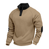Men's Loose Casual Fleece Stand Collar Long Sleeve Sweatshirt by Inlyline