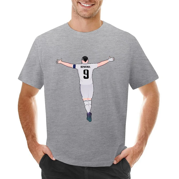 Karim Benzema Inspired Captain #9 Celebration Men's T-shirt