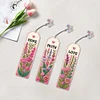 3Pcs Letter Flower Special Shape 5D DIY Diamond Painting Bookmark for Book Lover
