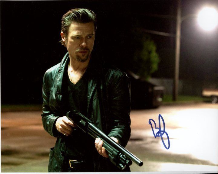 BRAD PITT Signed Autographed KILLING THEM SOFTLY JACKIE Photo Poster painting