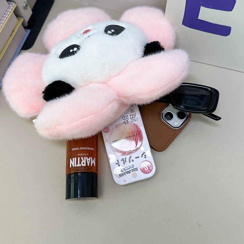 Kid’S Plush Animal Flower Cute Oval Zipper Shoulder Bag Crossbody Bag