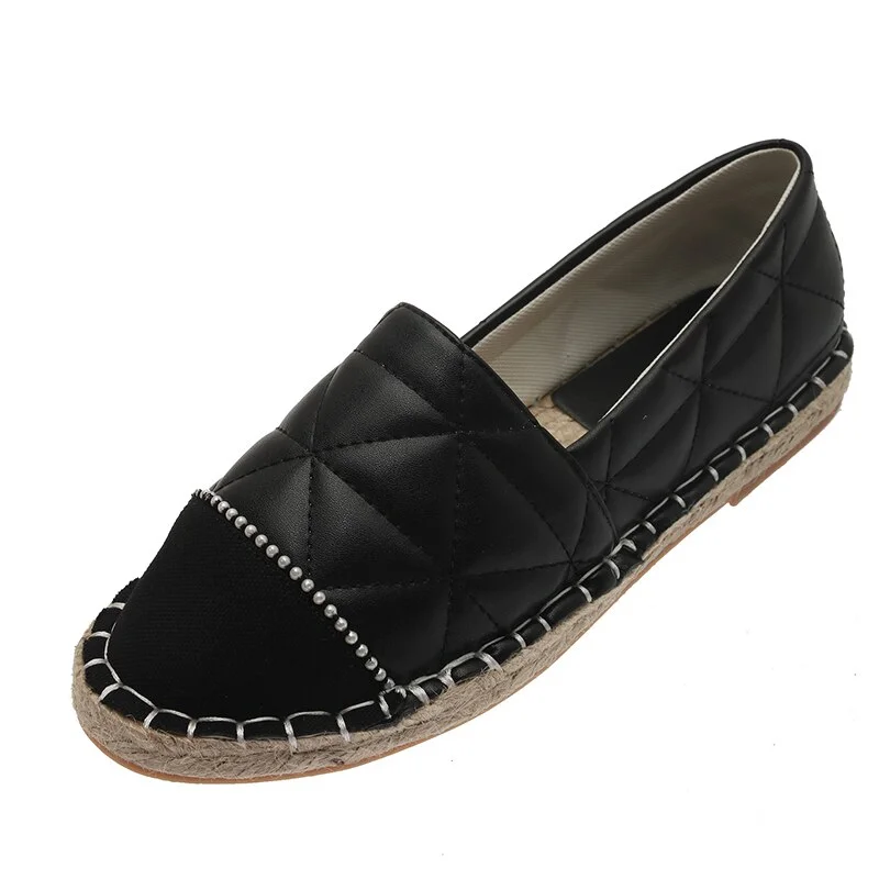 Qengg Autumn New Fisherman Shoes Women Flats Casual Loafers Shoes Canvas Hemp Women Shoes Comfortable Mules