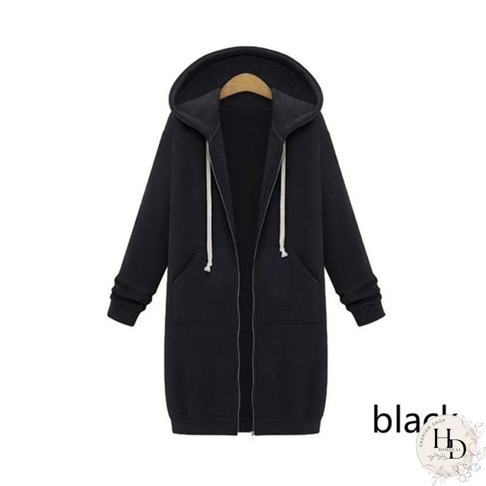 Plus Size Autumn Winter Women Cardigan Extra Long Thicken Velvet Jacket Loose Hoodie Coat
