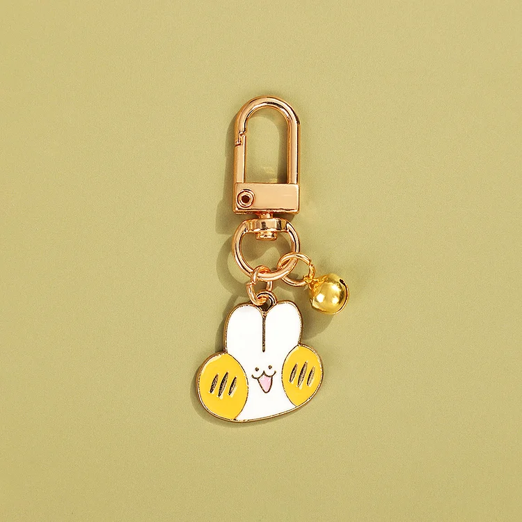 JOURNALSAY Cute Cartoon Animal Enamel Keychain Kawaii Alloy Pencil Case Wallet Binder