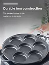 7-Cup Cast Iron Egg Frying Pan Non Stick Pancake Pan Omelet Pan Egg Cooker