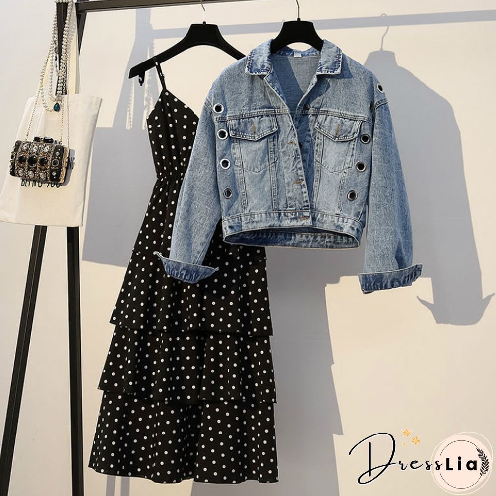 Women Sets Short Style Vintage Retro 4Xl Solid Clothing Polka Dot Sleeveless Pleated