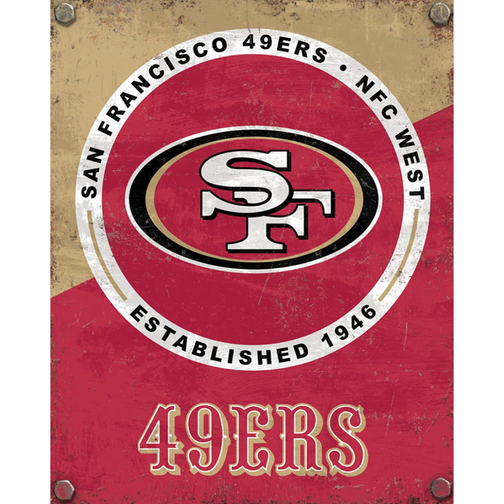 San Francisco 49Ers 40*50cm(canvas) full round drill diamond painting