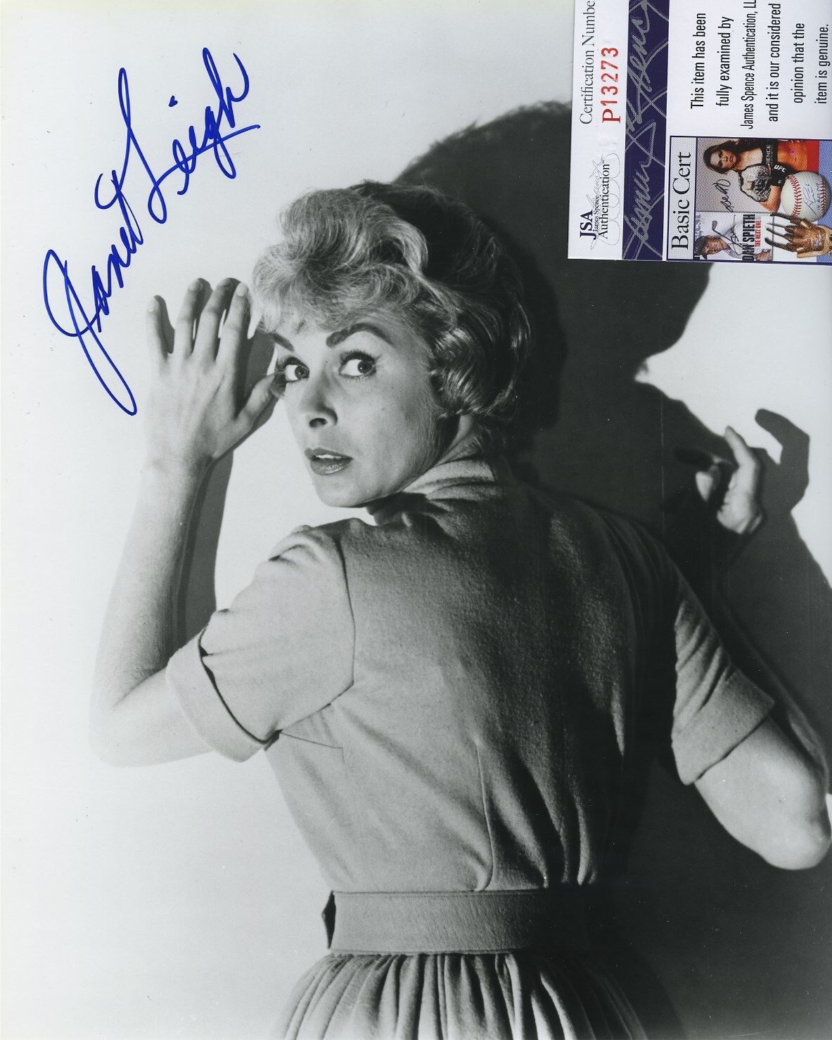 JANET LEIGH PSYCHO BW SIGNED AUTOGRAPHED Photo Poster painting JSA COA RARE!!