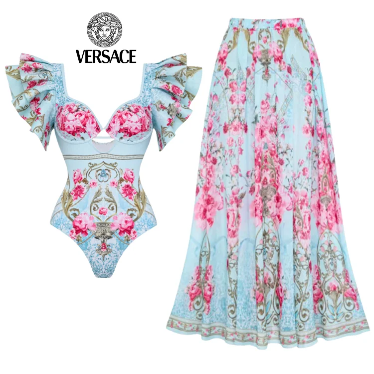💃【Versace】Nyomtatott egyr&eacute;szes f&uuml;rdőruh&aacute;k &eacute;s szokny&aacute;k