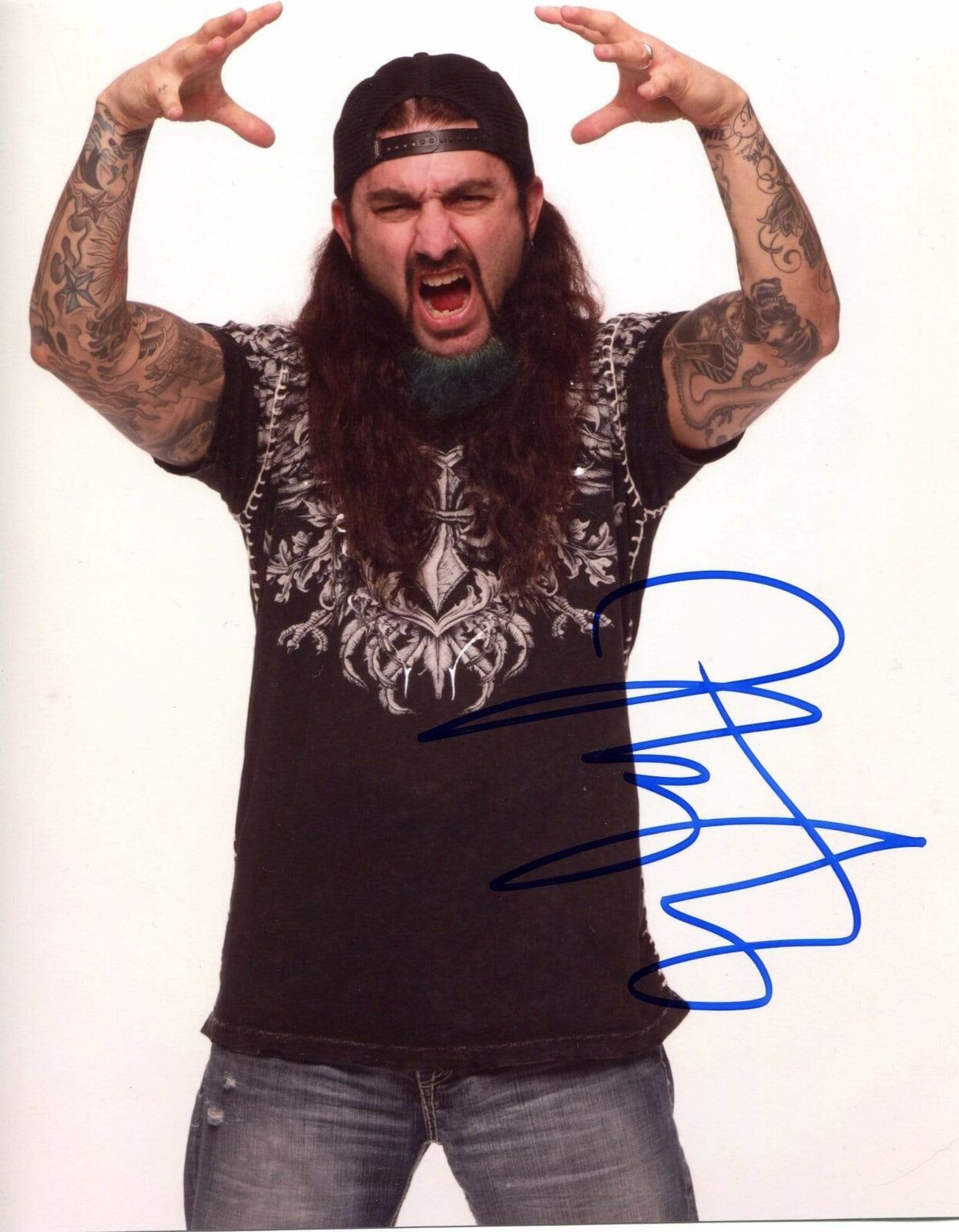 Mike Portnoy DRUMMER autograph, In-Person signed Photo Poster painting