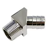 45 Degree Heater Hose Intake Manifold Fitting Chrome 1/2In NPT To 5/8In Barb