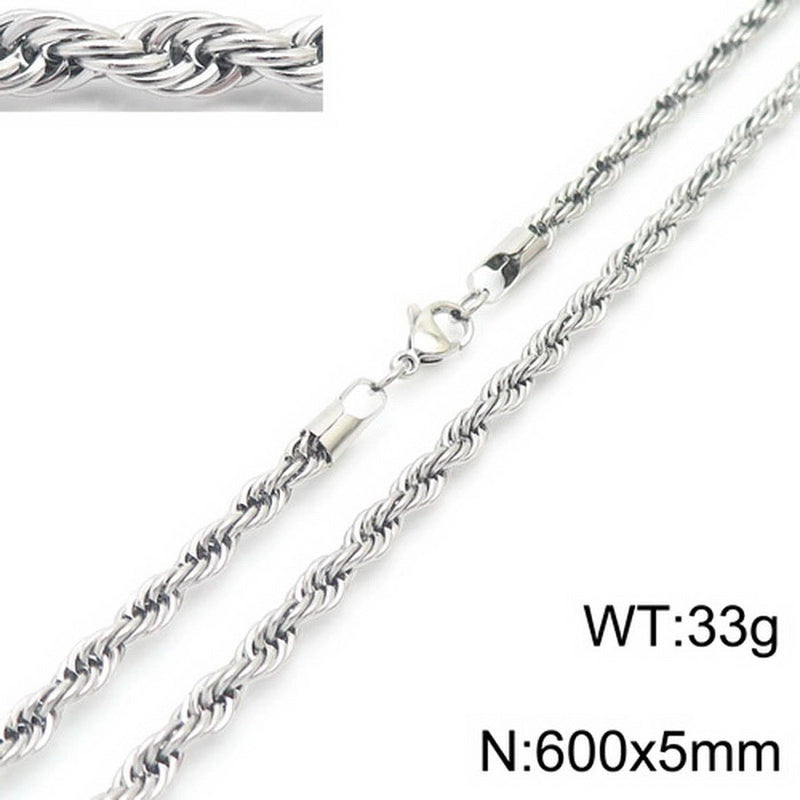 Fashion Twist Stainless Steel Plating Necklace 1 Piece