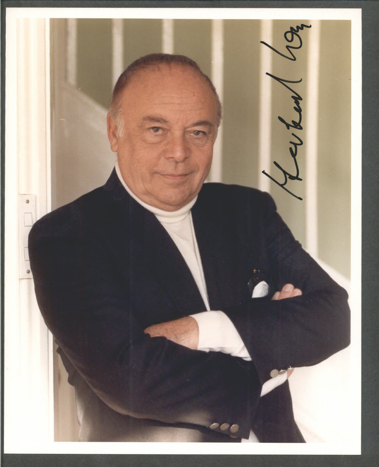 Herbert Lom - Signed Autograph Color 8x10 Photo Poster painting - Pink Panther