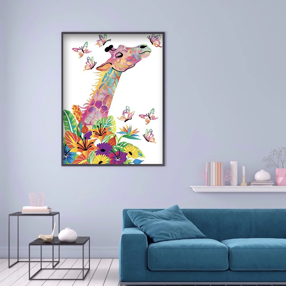 Full Square Diamond Painting 20*30cm - Giraffe