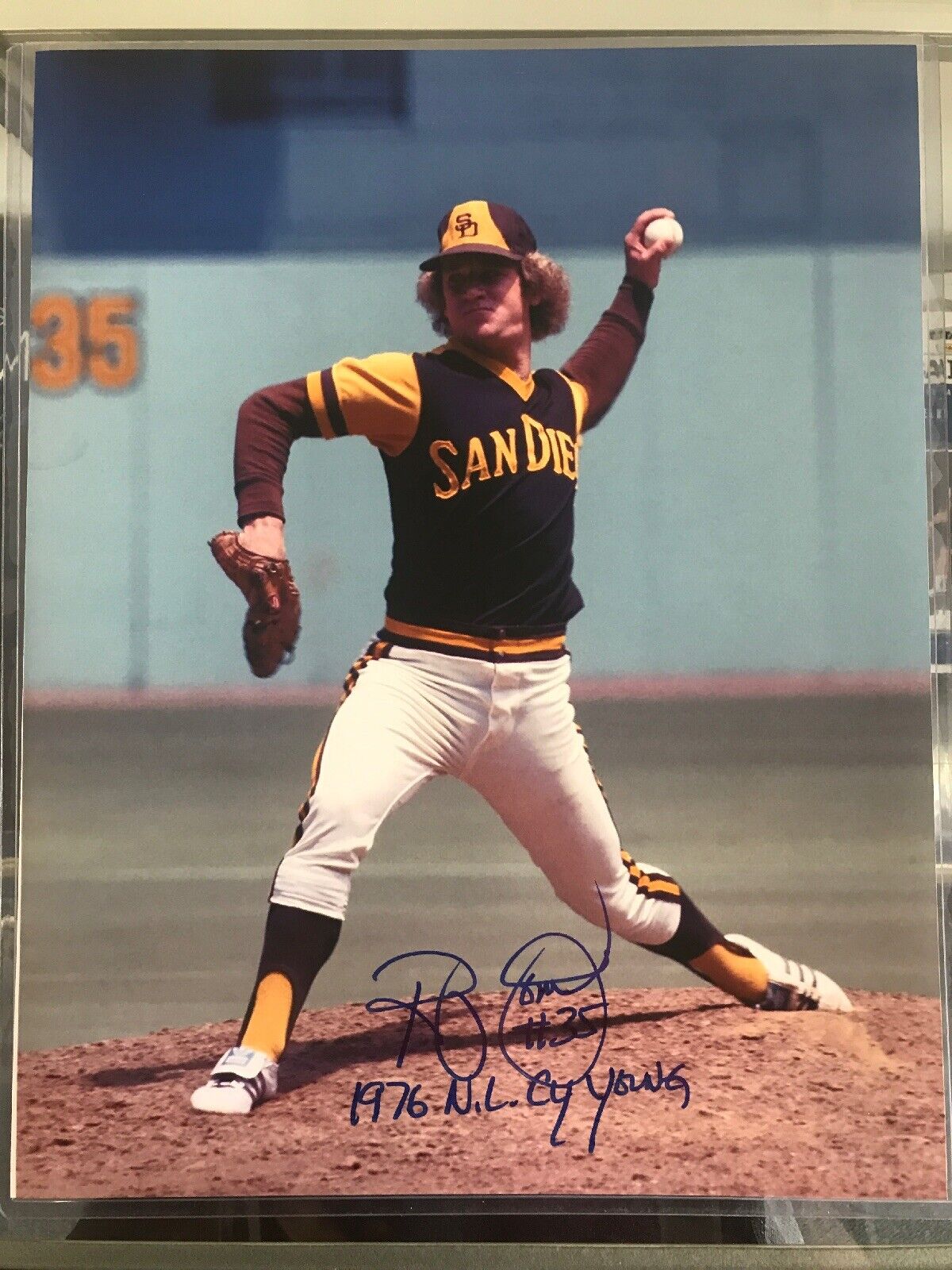 Randy Jones Signed 11x14 Padres 1976 NL CY Young A1 In Person