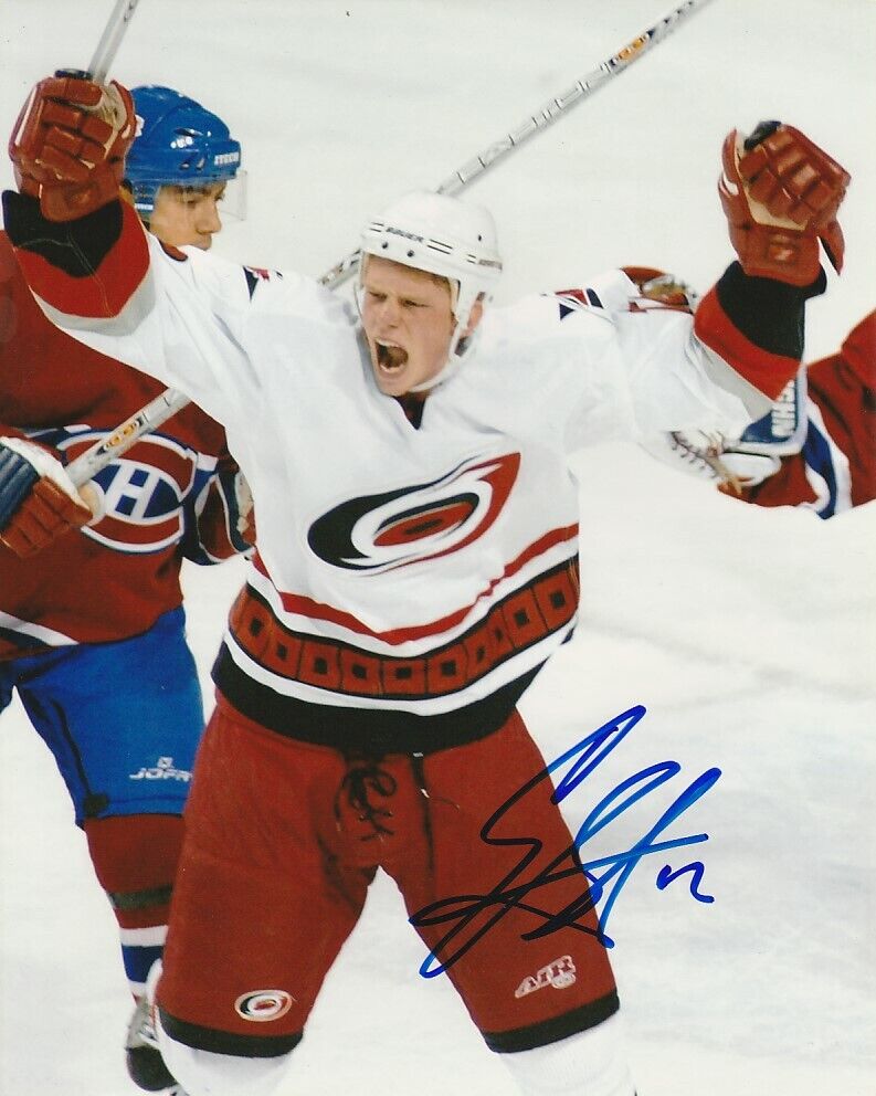 ERIC STAAL SIGNED CAROLINA HURRICANES 8x10 Photo Poster painting #4 Autograph