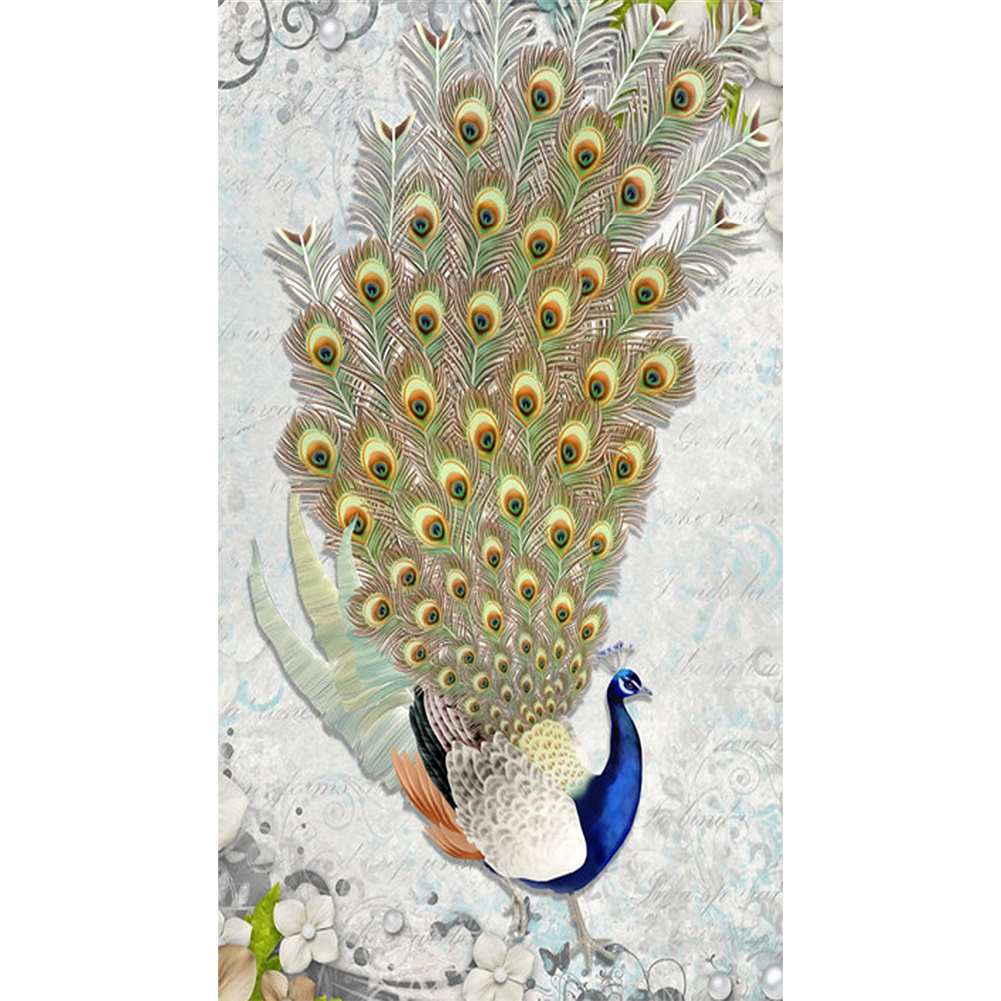 

30*40CM - Peacock - Round Drill Diamond Painting, 501 Original