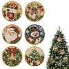 6pcs/set DIY Diamond Special Shape Pearl Art Hanging Wooden Christmas Tree Ornament Kit